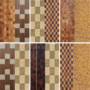

Nitree Mosaic Wood Floor Texture Splice Board Stitching Photophone Food Photography Backdrop Photo Studio Props Background Vinyl