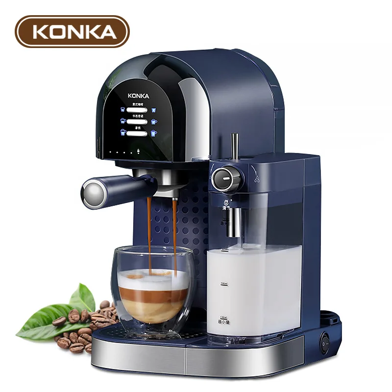Кофемашина Konka 3 в 1 для эспрессо со встроенным мощным вспенивателем молока