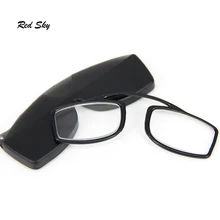 Мини нос клип очки для чтения с чехлом унисекс Портативный Сверхлегкий TR90 очки при дальнозоркости+ 1,00+ 1,50+ 2,00+ 2,50+ 3,00