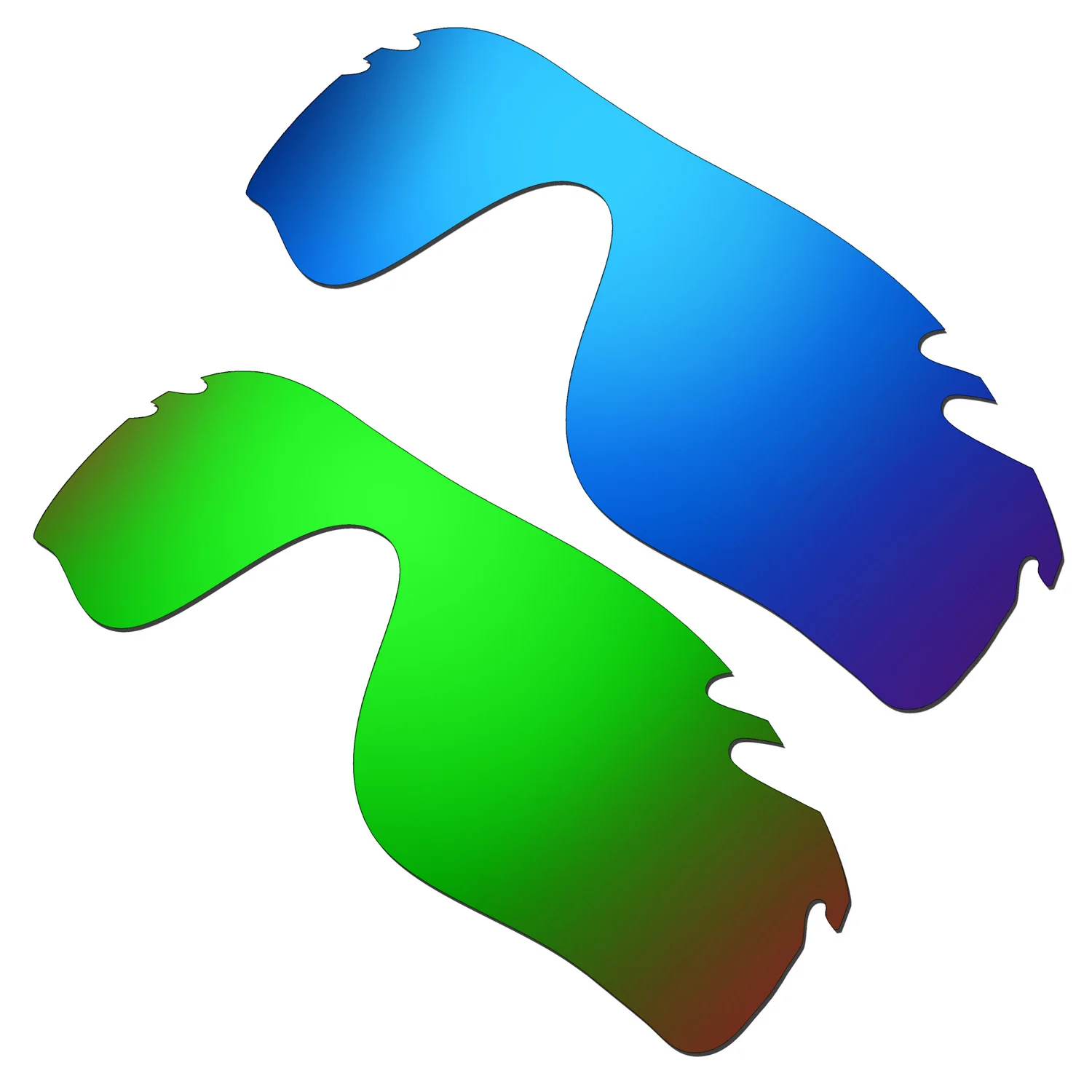 

HKUCO поляризованные Сменные линзы для Radarlock дорожные вентилируемые солнцезащитные очки синие/зеленые 2 пары