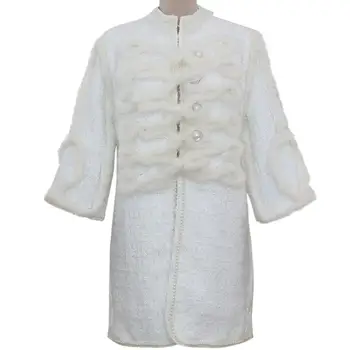 

winter small fragrance new stand collar tweed woolen coat women long-sleeve Mane long coat