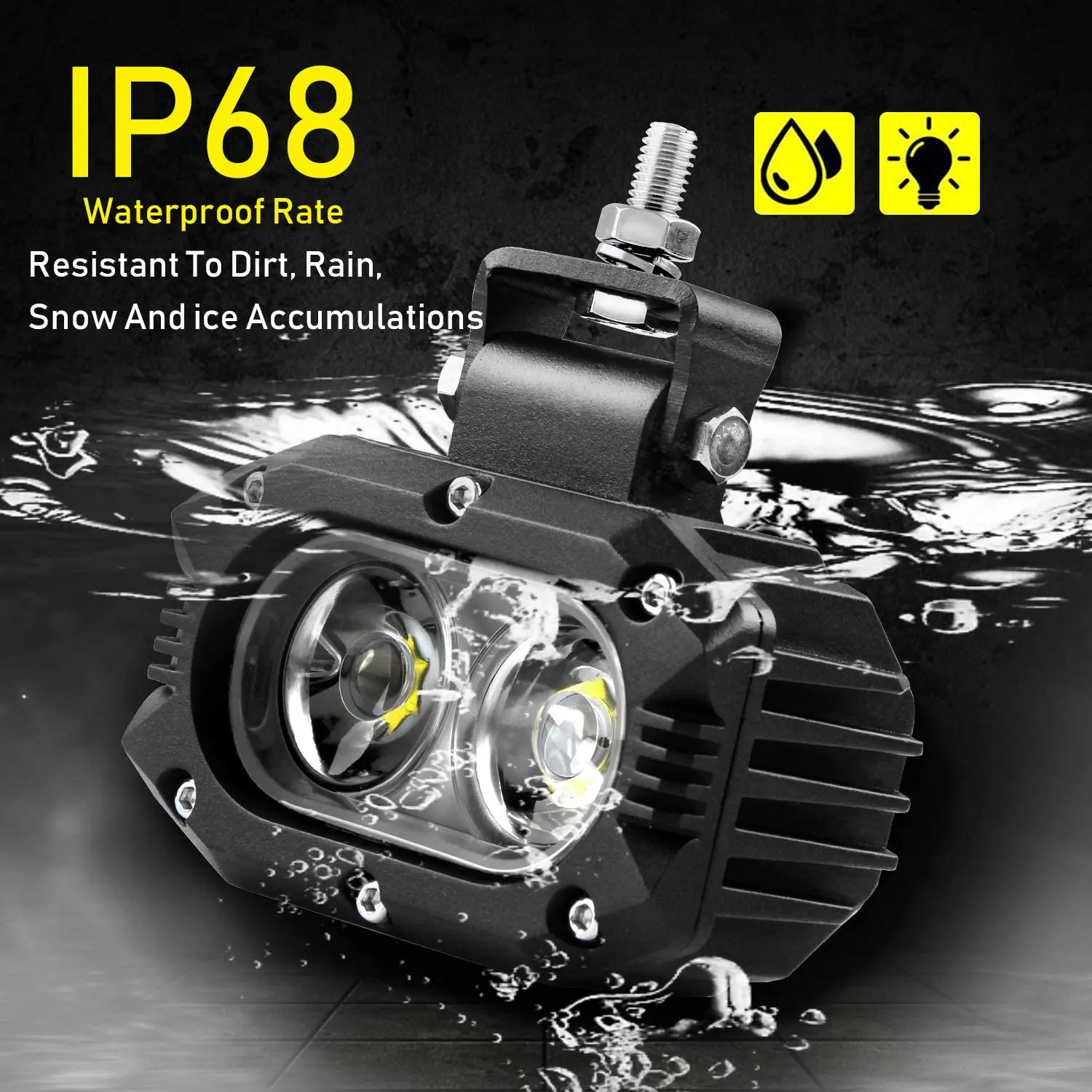 LED Driving Motorcycle Fog Lights Flood Beam Spot Light LED Work Light Bar For Offroad Trucks ATV SUV UTV