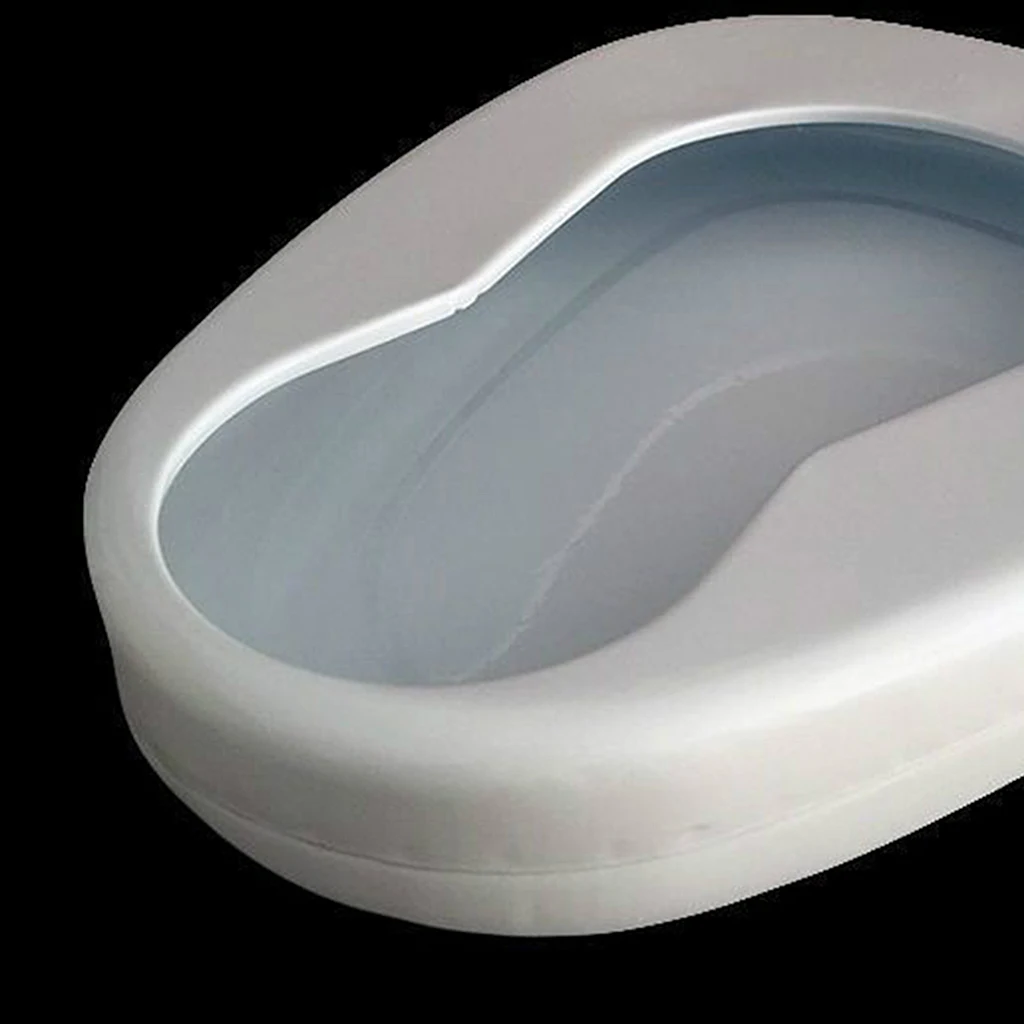 Portable Bedpan, Metal Smooth Contoured Bed Pan Seat Urinal Incontinence Aids Device for Bedridden Patient Home Daily 4