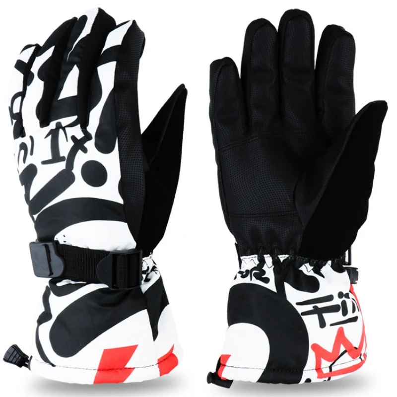 Противоскользящие износостойкие перчатки для катания на лыжах горные лыжные снегоходы водонепроницаемые ветрозащитные флисовые зимние Мотоциклетные Перчатки Новые