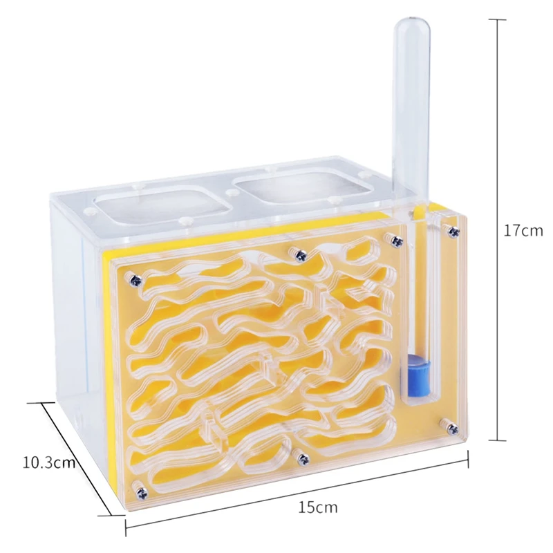 Акриловое Муравьиное гнездо желтого цвета T дизайн DIY с областью кормления Муравьиное гнездо Pet Mania для домашние муравьи коробка
