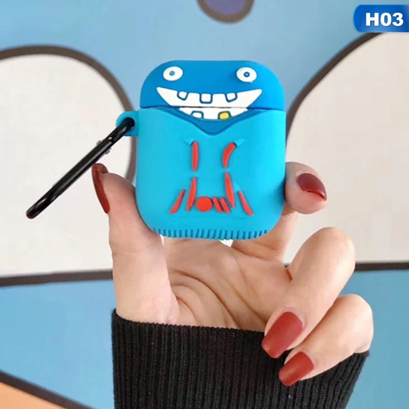 03 3D милый мультяшный чехол для наушников, мягкий силиконовый чехол-кукла для Apple Airpods, беспроводной Bluetooth чехол для наушников s Toys, полное покрытие - Цвет: 03