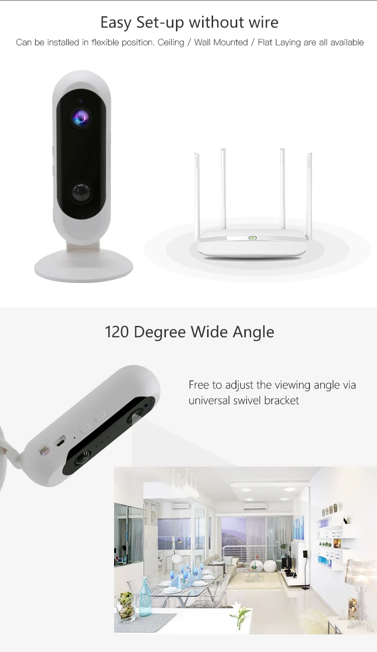 1080P 2.0MP Solar Rechargeable Battery Power WIFI Security CCTV IP camera with Waterproof Outdoor S