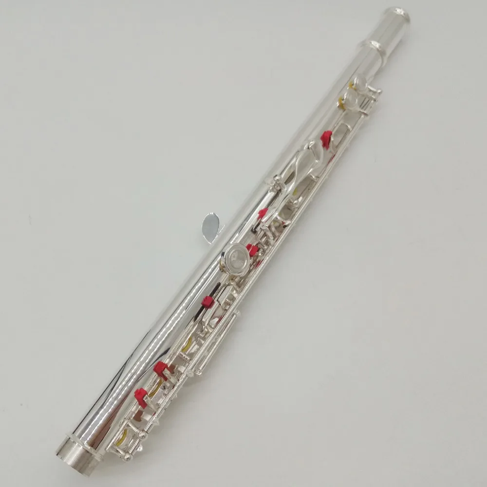 Музыка Fancier Клубная профессиональная флейта 271 Посеребренная флейта позолоченная пластина для губы B нога открытые закрытые отверстия 17 E ключ