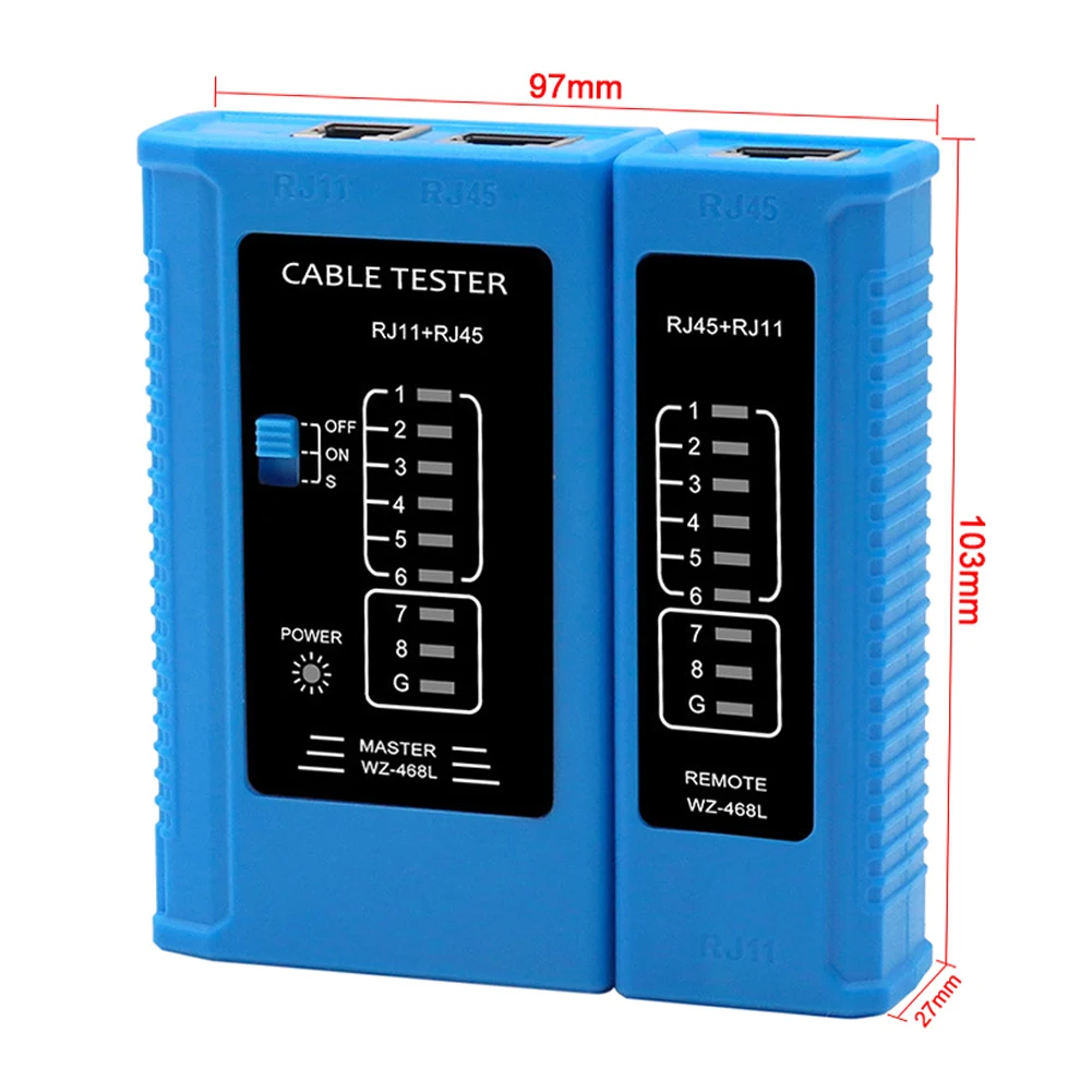 Профессиональный тестер RJ45 кабельного кабеля lan сетевого RJ11 RJ12 CAT5 CAT6 UTP LAN Сетевой