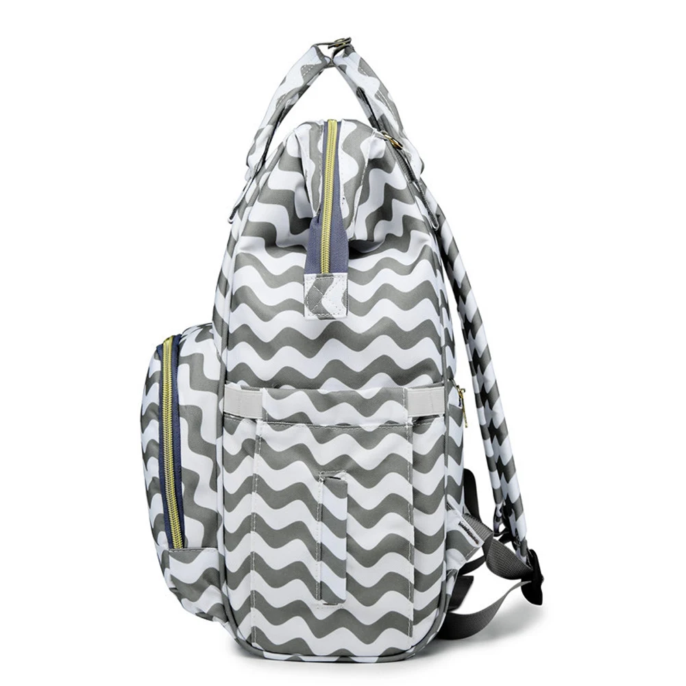 

Multi Pocket Maternity Waterproof Travel Backpack Tote Baby Care Organizer Diaper Bag Mummy Large Capacity Nappy Stripe Shoulder