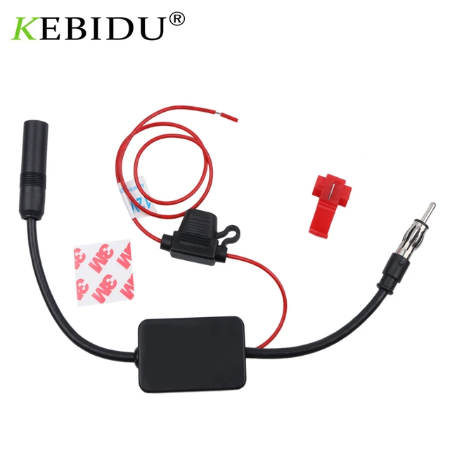 Kebidumei-antena de Radio para coche, amplificador de señal de Radio FM/AM,  80-108MHZ, 12V, para barco marino - AliExpress