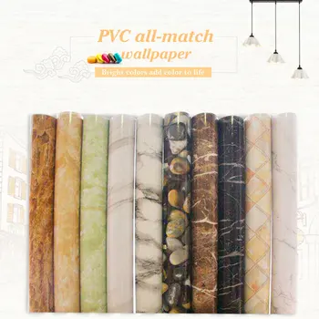 

2M/3M/5M Kitchen Living Room Furniture Desktop Waterproof Marble PVC Solid Color Wallpaper Self-adhesive Waterproof Home Decorat