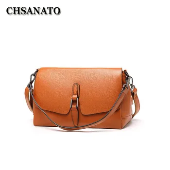 

CHSANATO High Quality Women Soft Genuine Cow Leather Shoulder Bag Fashion Messenger Bags For Mother/Mom/Mummy Gift