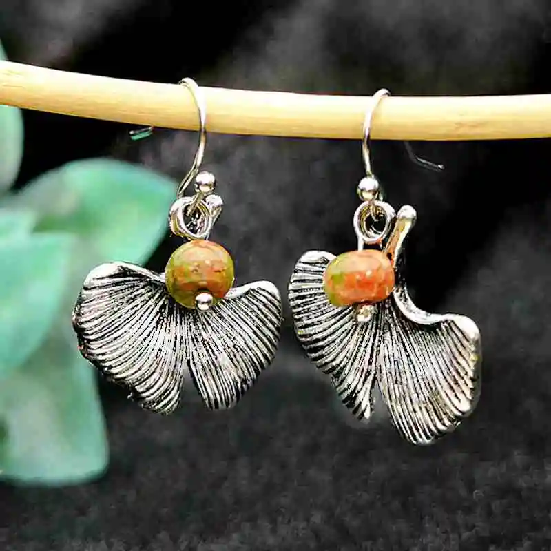 

Tisonliz Vintage Silver Leaf Drop Earrings Hanging Drop Earrings For Women Statement Jewelry Pendientes Mujer Moda 2019 Ohrringe