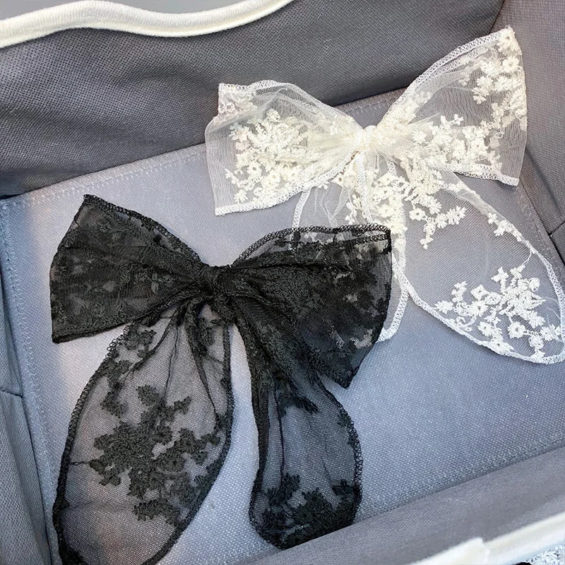 

Fashion Lace tassel Bow Hairpins Hair Rope Sweet Headband For Girl Ribbon Women Vintage Hair Clip Hair Ornament Hair Accessory