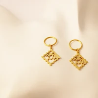 New Zealand Kiribati Hawaii Coconut Tree Shape Earrings for Women Girls Gold Color Stainless Steel Jewelry Gift 2