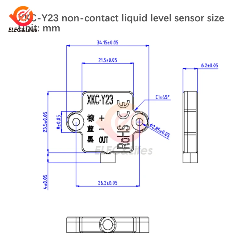 DC 5V XKC-Y23-V Non Contact Capacitor Liquid Level Sensor Switch Induction Non-contact Liquid Level Detection Switch