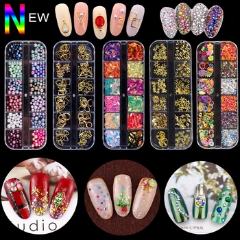 

Party Festival Nail Rhinestones Nail Art Decorations Glitter Sequins Decor Manicure Beads Rhinestones for Nail Art Accessories