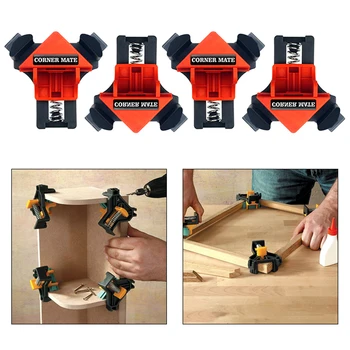 

Woodworking 90 Degrees Right Angle Clamp Clip Quick Fixing Picture Frame Corner Clamps