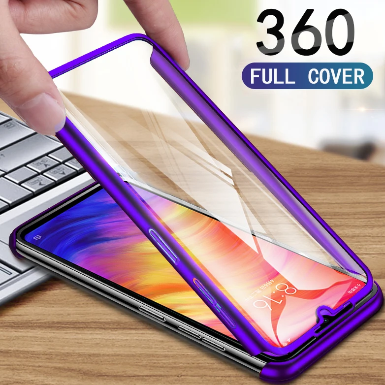 360 градусов полный Чехол для Red mi Примечание 8 7 6 5 4 Pro 7A 6A 5A 4A 4X чехол для Xiaomi mi 9 SE CC9 CC9E 8 A1 A2 Lite чехол с Стекло