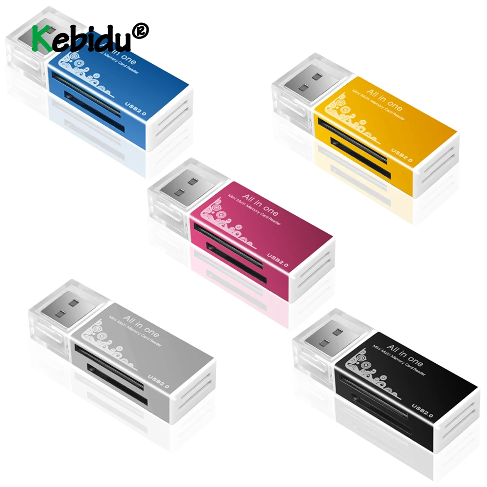 

USB Adapter USB 2.0 All In 1 Multi Memory Card Reader Adapter For Micro SD SDHC TF M2 MMC