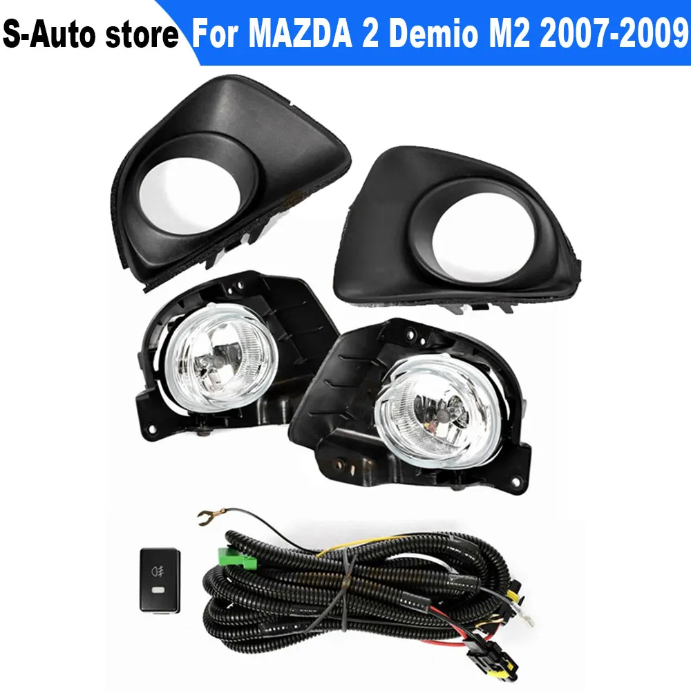 Car Front Bumper Fog Light Set Fog Lamp With Halogen H11 Wiring Switch