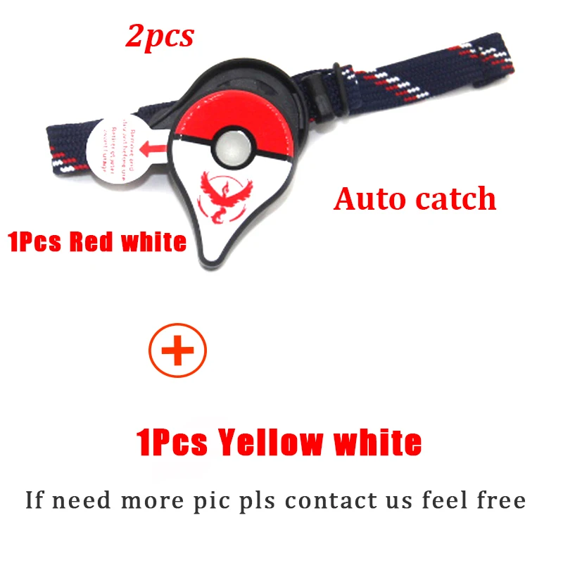 Auto 1 Red 1 Yellow Автоматический захват для Pokemon Go Plus, Bluetooth браслет, браслет, часы, аксессуары для игр, для shand, для Pokemon GO Plus, умный Браслет - Цвет: Auto 1 Red 1 Yellow