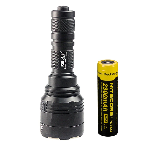 Nitecore P30 тактический фонарь 1000 лм CREE XP-L HI светодиодный водонепроницаемый 18650 Открытый Кемпинг Охота портативный фонарик - Испускаемый цвет: with NL1823