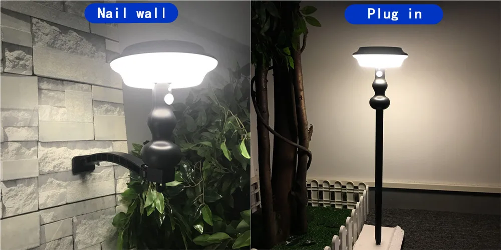 Modos de Led Sensor de Movimento Solar para Decoração do Jardim Luz ao ar Luz de Parede à Prova Solar Livre Lâmpada Dwaterproof Água Powered Luz 4 Pir 16 Cheap Lâmpadas solares