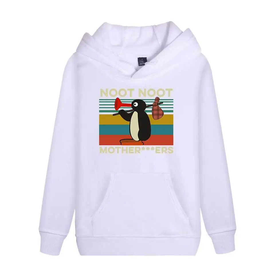Новые мужские толстовки, свитшоты Pingu Noot Motherfcker, винтажные мужские толстовки, большие размеры 3xl, модные хип-хоп зимние толстовки - Цвет: 4