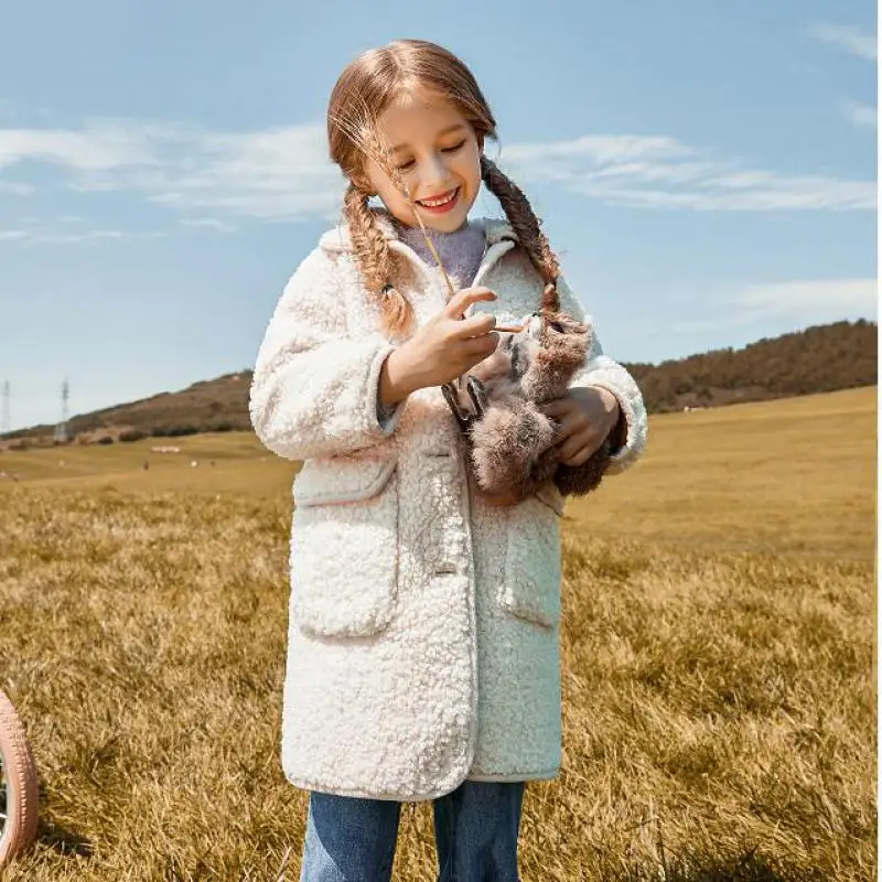 

2019 Girl Teenage Winter Cartoon Thick Children Parka Kids Girls Fur Fleece Coats Down Jackets Clothes -30degree Princess Coat