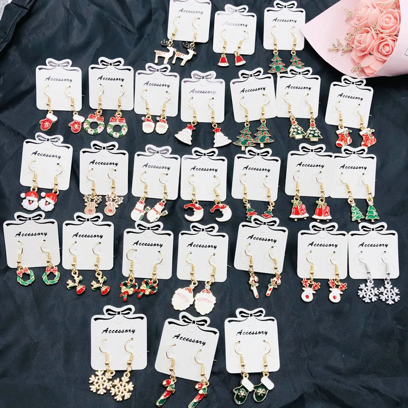 

Christmas series female earrings Santa bell Christmas tree variety boucle d'oreille femme of styles