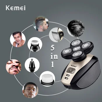 

Electric Shaver Kemei electric razor Multifunctional Shaving Machine Rechargeable Trimmer 4D Floating Razor Wet&dry Use 4