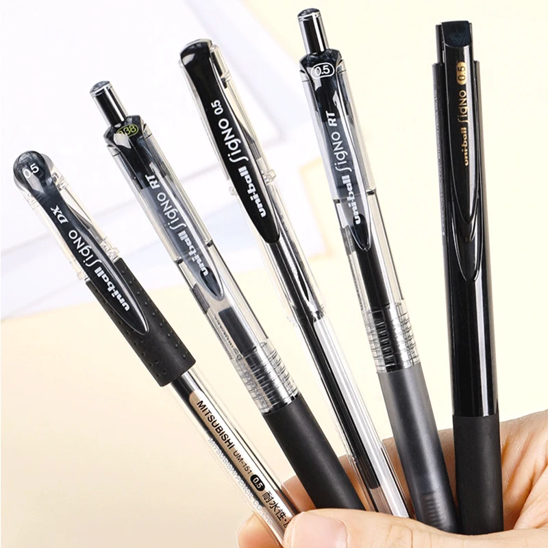 UNI Gel Pens Uniball Pen Set 0.5/0.38mm Black Press Test Pens For Office& School Student Stationery