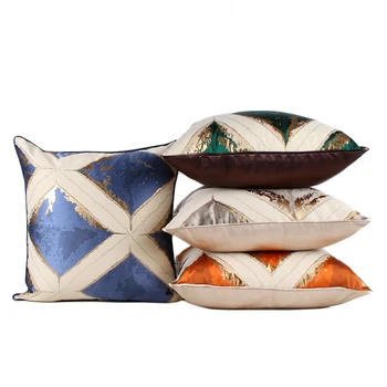 

Nordic Geometric Modern Mixed Color Throw Pillowcase Cushion Cover European Flower Living Room Sofa Decor
