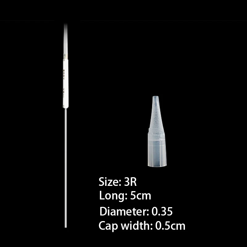 50PCS 3R NEEDLE Оборудование для микроблейдинга 35000 r/min роторные двигатели тату-пистолет для постоянного макияжа бровь, карандаш для глаз, губы тату-машина комплект - Цвет: 50PCS 3R NEEDLE