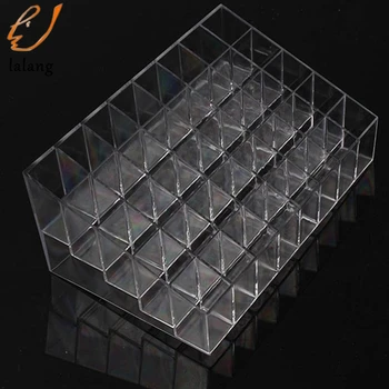 

40 Trapezoid Clear Makeup Display Lipstick Stand Case Cosmetic Organizer Holder Hot sale High Quality