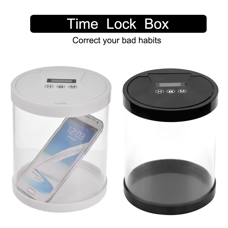 Habit Timer Lock Container Multi Function Time Lock Box Bin No Battery ABS Durable Strong