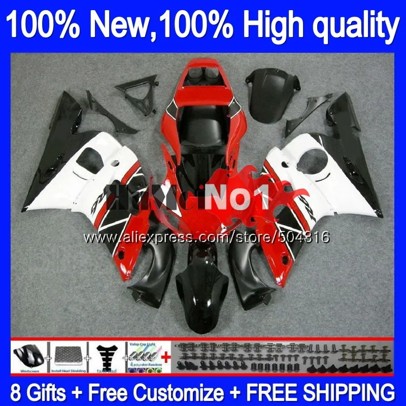 R 6 для YAMAHA YZF R6 YZF600 YZF 600 YZF-600 4MC. 10 YZF-R6 1998 1999 2000 2001 2002 YZFR6 98 99 00 01 02 Обтекатели красного и белого цвета - Цвет: No. 1