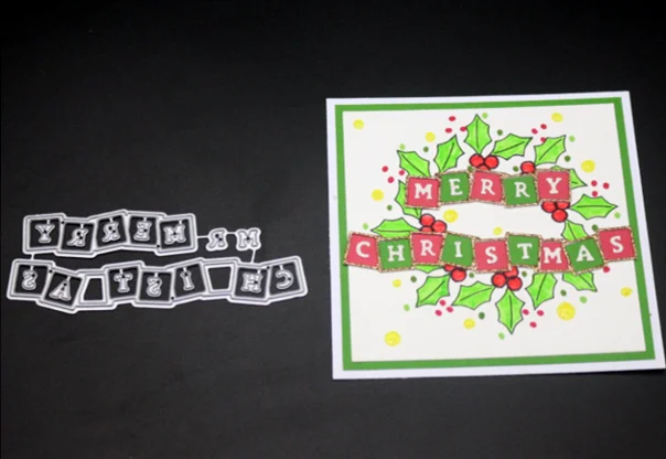 10X3.9cm YINISE для скрапбукинга, металлические Вырубные штампы для трафареты для скрапбукинга, дверная Обложка, бумажные открытки в альбом, тиснение, вырубки - Цвет: 10X3.9cm
