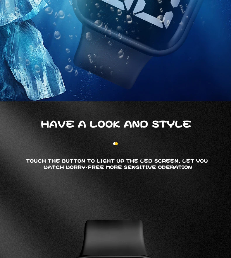 Casual Men Watch LED Electronic Digital Watches Sports Water-Proof Watches Simple Children Men Women Watches Christmas Gifts