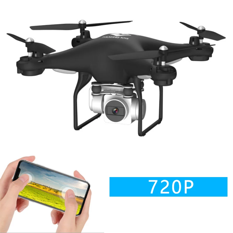 720p black X52 Дрон HD 1080PWifi Трансмиссия fpv Квадрокоптер PTZ высокое давление стабильная высота Rc вертолет Дрон камера дроны - Цвет: 720p black