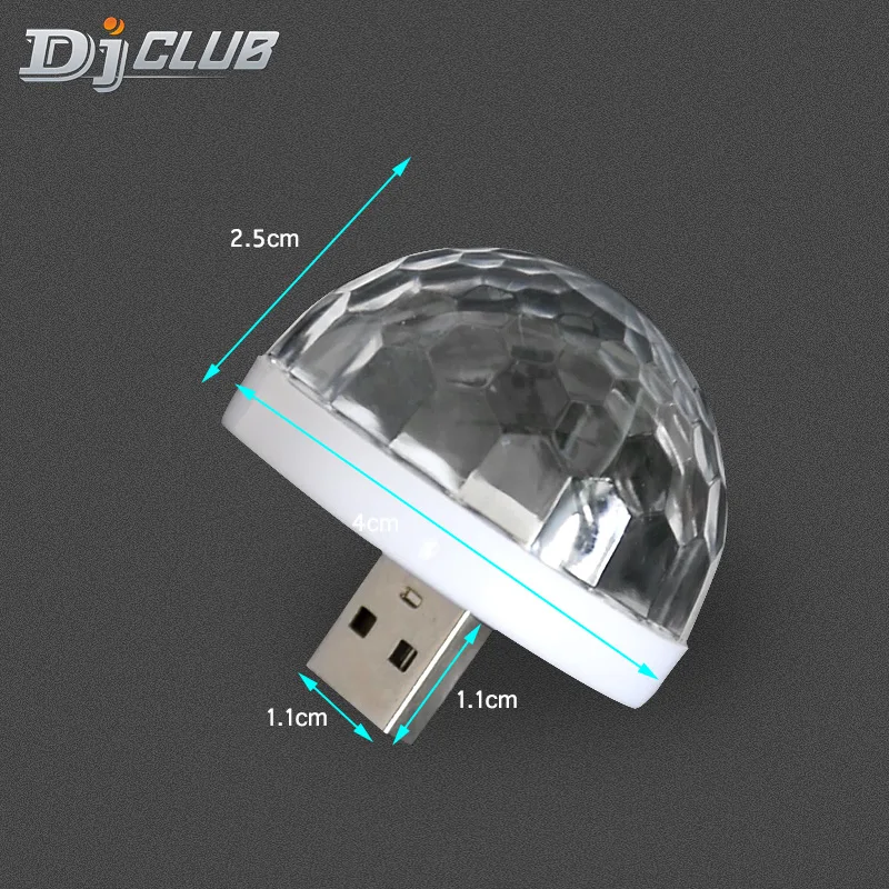 Usb вечерние светильник s мини диско шар Led маленький магический Звук управление Dj