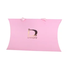 Пряди для наращивания волос с принтом логотипа на заказ, упаковочная коробка для париков, нижнее белье, упаковочная коробка для покупок с ручкой из ленты