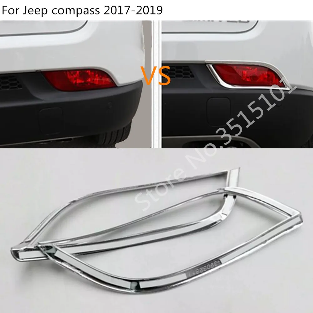 Для Jeep Compass 2017 2018 2019 2020 корпус автомобиля ABS Хромированная Накладка задняя