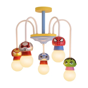 

Superman Spider-man Cartoon Kids Chandelier Lights For Kids Room Baby Room Lighting Fixtures Boy Room Lighting Childrens Lamp