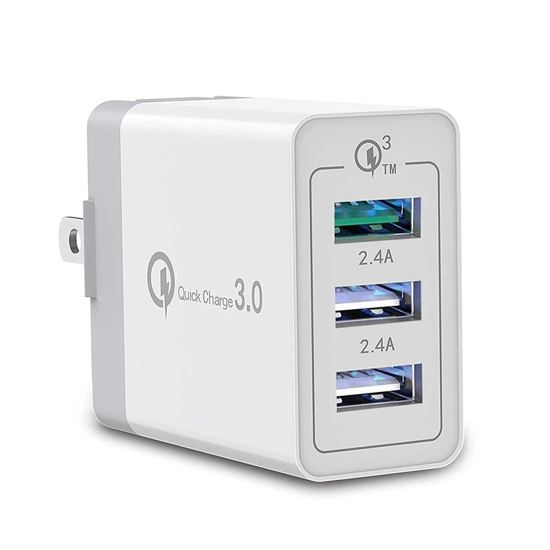3 порта Быстрая быстрая зарядка QC 3,0 USB концентратор настенное зарядное устройство адаптер штепсельная вилка США 30 Вт