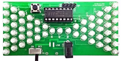 

H84 5V Electronic Hourglass DIY Kit Funny Electric Production Kits Precise With LED Lamps Double Layer PCB Board 84*40mm