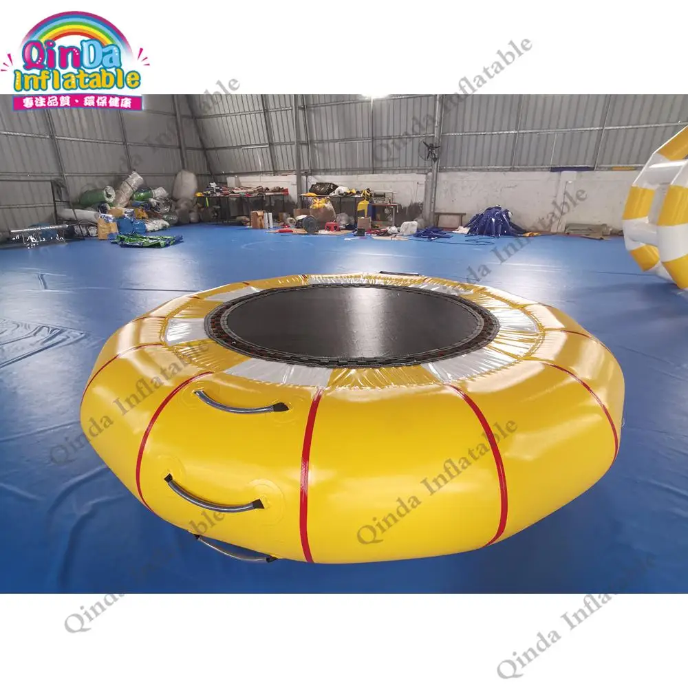 Diameter0.9Mm 3M Pvc Inflatable Water Trampoline, High Quality Inflatable Jumping Trampoline For Water Games