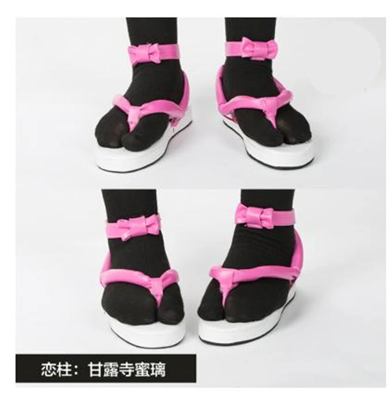 Kanroji Mitsuri Лидер продаж; обувь для косплея в стиле аниме «Demon Slayer All Member»; Iguro Obanai Rengoku Kyoujurou; кимоно; обувь H - Цвет: Kanroji Mitsuri